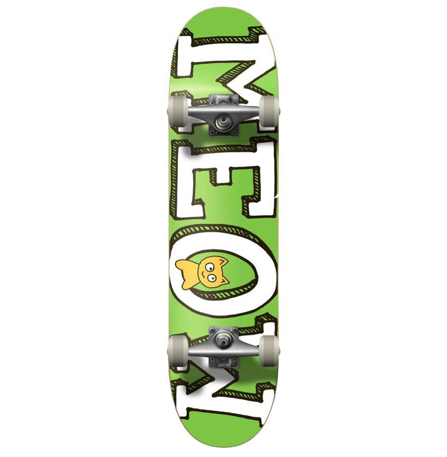 Meow Logo Green Skateboard - 7.75"
