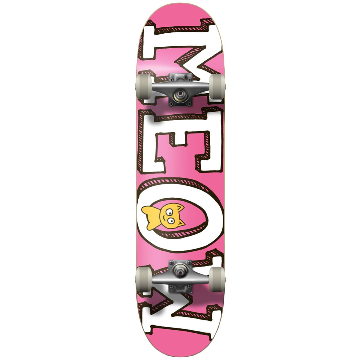Meow Logo Pink Skateboard - 7.5"
