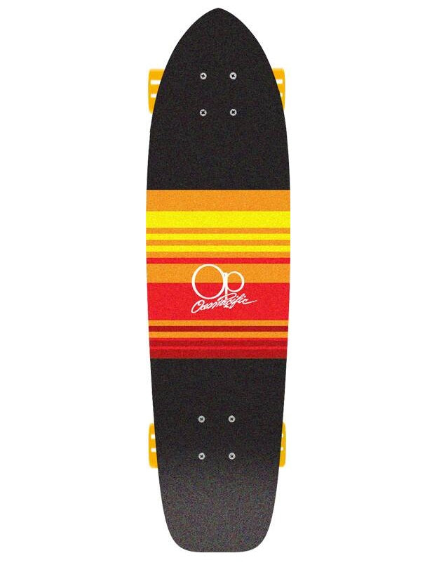 Ocean Pacific Swell Black and Orange Cruiser Skateboard - 31"