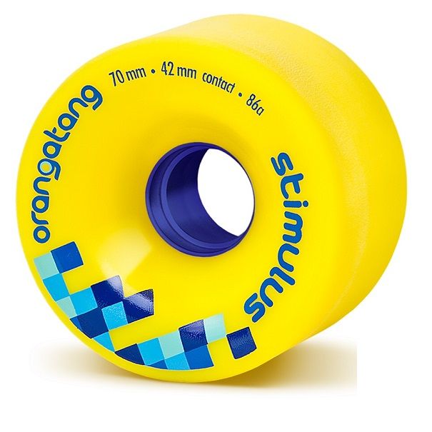 Orangatang Stimulus Longboard Wheels - Yellow 70mm 86a