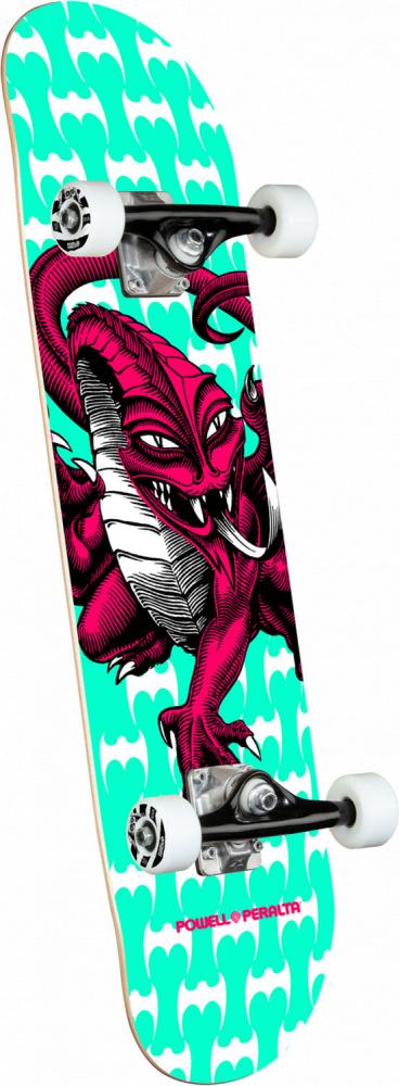 Powell Peralta Cab Dragon One Off Teal Skateboard - 7.75"