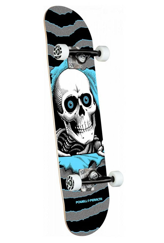 Powell Peralta Ripper One Off Silver/Light Blue Skateboard - 7.75"