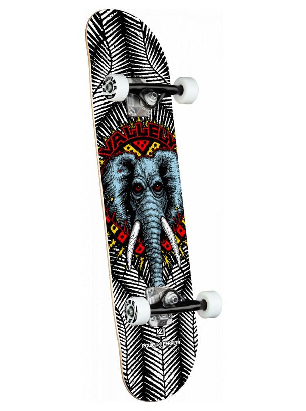 Powell Peralta Vallely Elephant White Skateboard - 8.0"