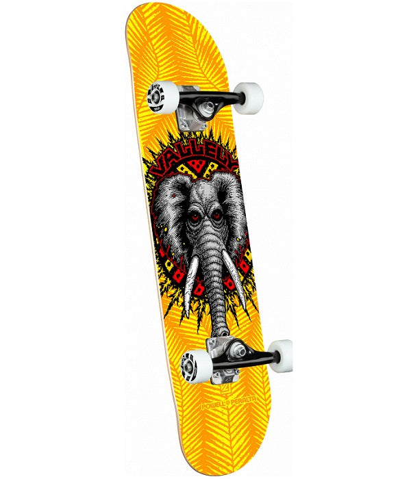Powell Peralta Vallely Elephant Yellow Skateboard - 8.0"