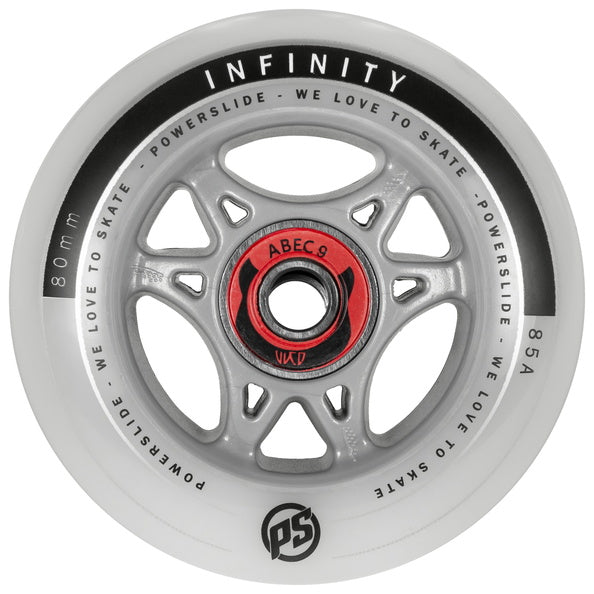 Powerslide Infinity 80mm Wheels With Abec 9 Bearings - Set of 4