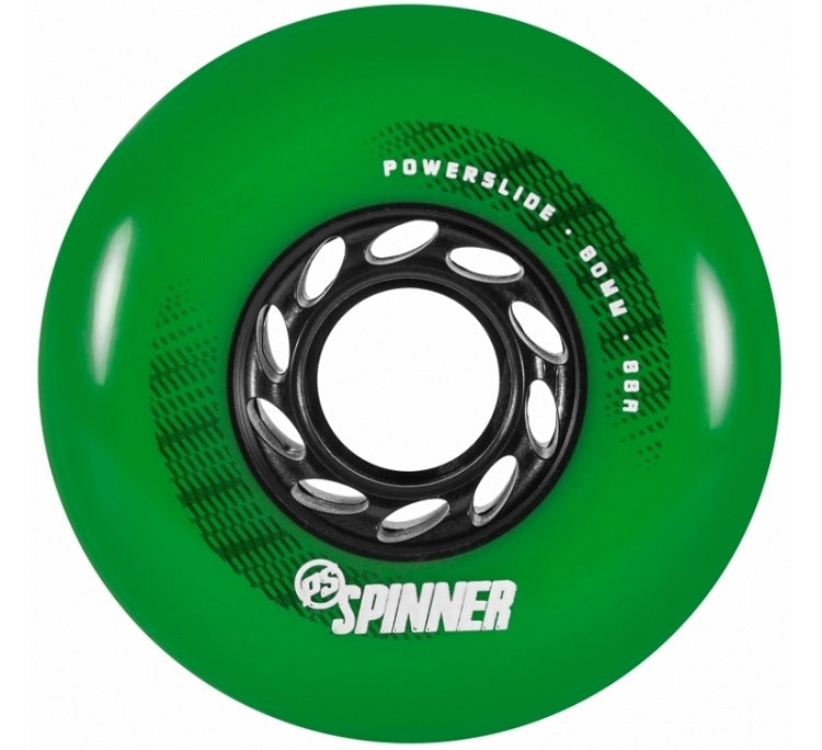 Powerslide Spinner Green Wheels 80mm 88a - Set of 4