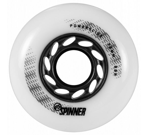 Powerslide Spinner White Wheels 72mm 88a - Set of 4