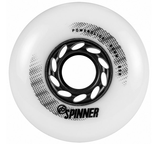 Powerslide Spinner White Wheels 80mm 88a - Set of 4