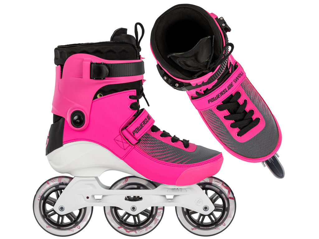 Powerslide Swell Electric Pink 100 3D Adapt Skates – Slick's Skate Store
