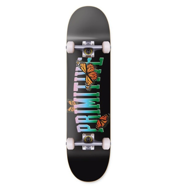 Primitive Collegiate Butterfly Mini Skateboard - 7.3"