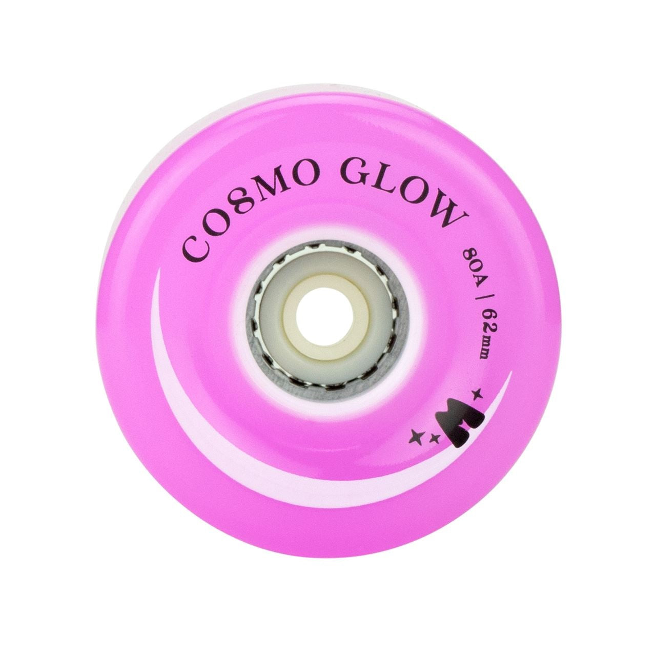 Moxi Cosmo Glow Roues de patins à roulettes lumineuses à LED Purple Haze 62 mm 80a - Paquet de 4