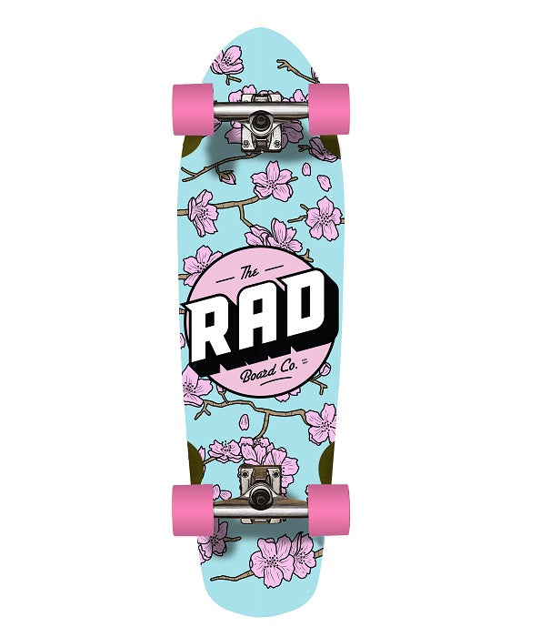 Rad Cherry Blossom Cali Cruiser Pink/Blue Skateboard - 32"