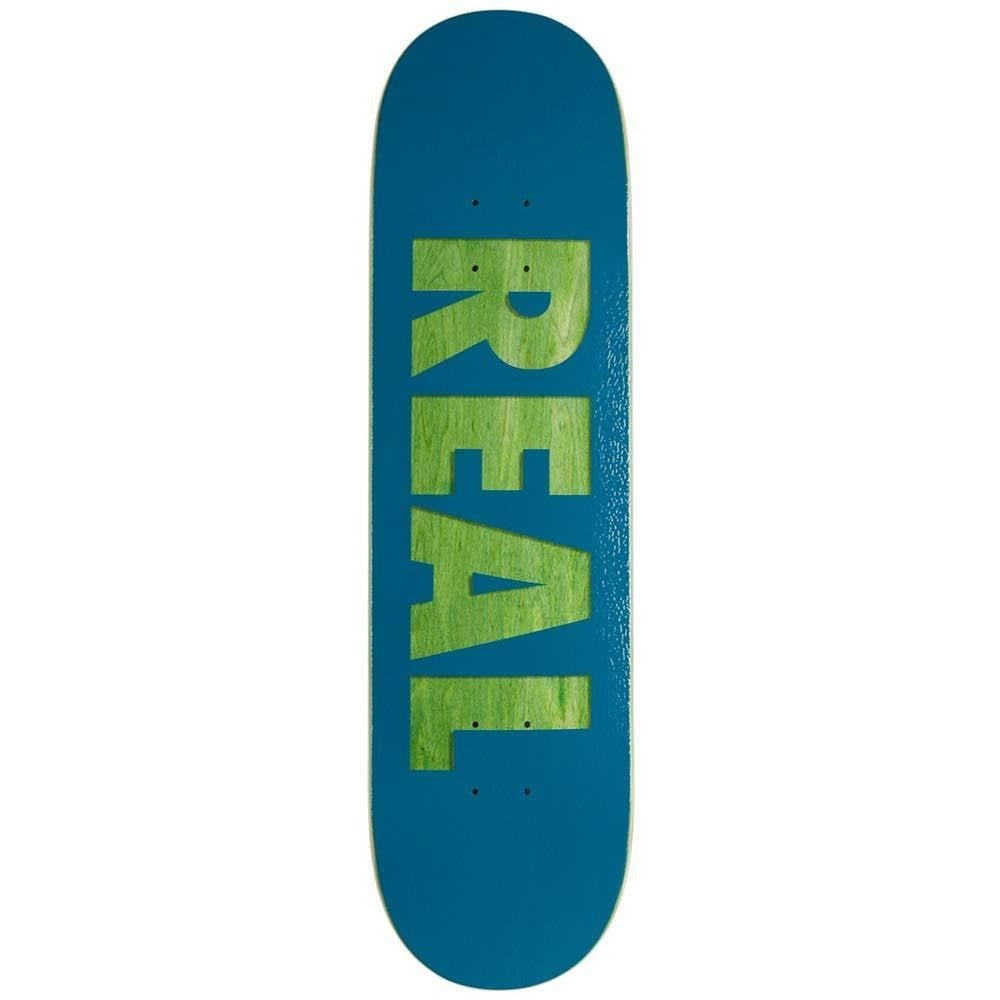 Planche de skateboard bleue Real Bold Team Series - 8.25