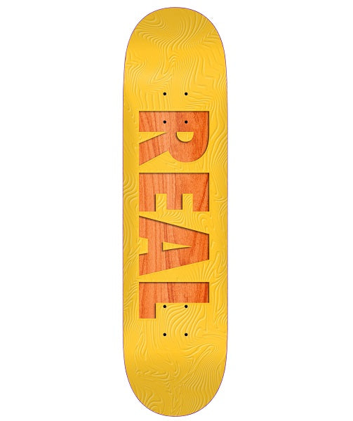 Planche de skateboard jaune Real Bold Team Series - 8.06