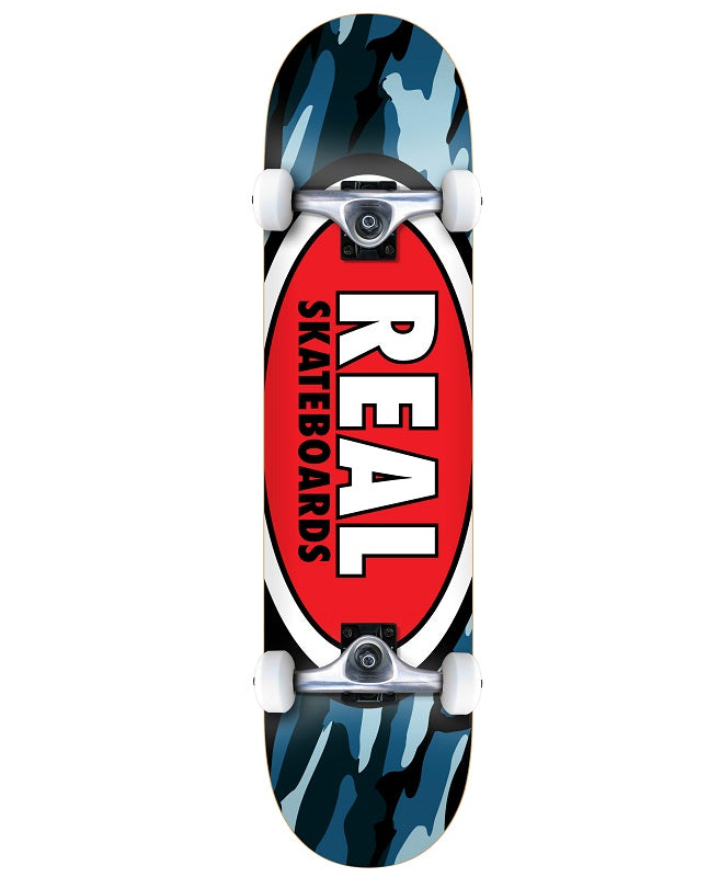 Real Team Oval Camo Mini Skateboard - 7.3"