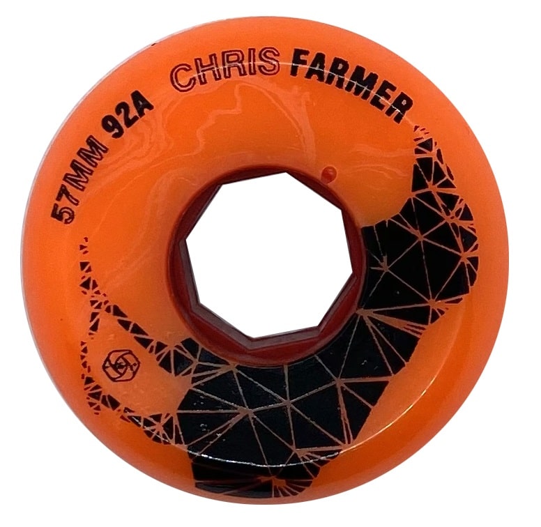 Red Eye Chris Farmer Orange Wheels 57mm 92a - Set of 4