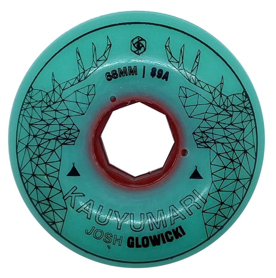 Ruedas Red Eye Josh Glowicki en color verde azulado 68 mm 89a - Juego de 4