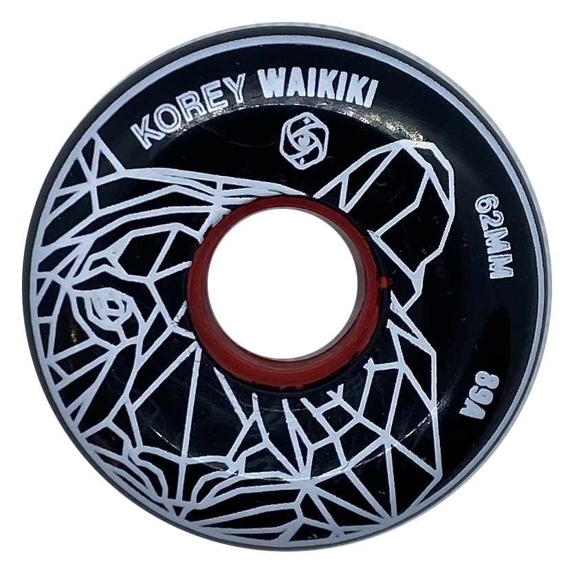 Red Eye Korey Waikiki Black Wheels 62mm 89a - Set of 4