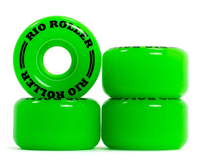 Rio Roller Coaster Green Roller Skate Wheels 62mm - Set of 4