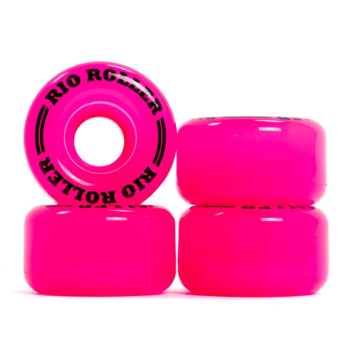 Rio Roller Coaster Pink Roller Skate Wheels 62mm - Set of 4