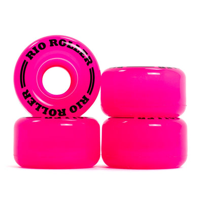 Rio Roller Coaster Pink Roller Skate Wheels 62mm - Set of 4