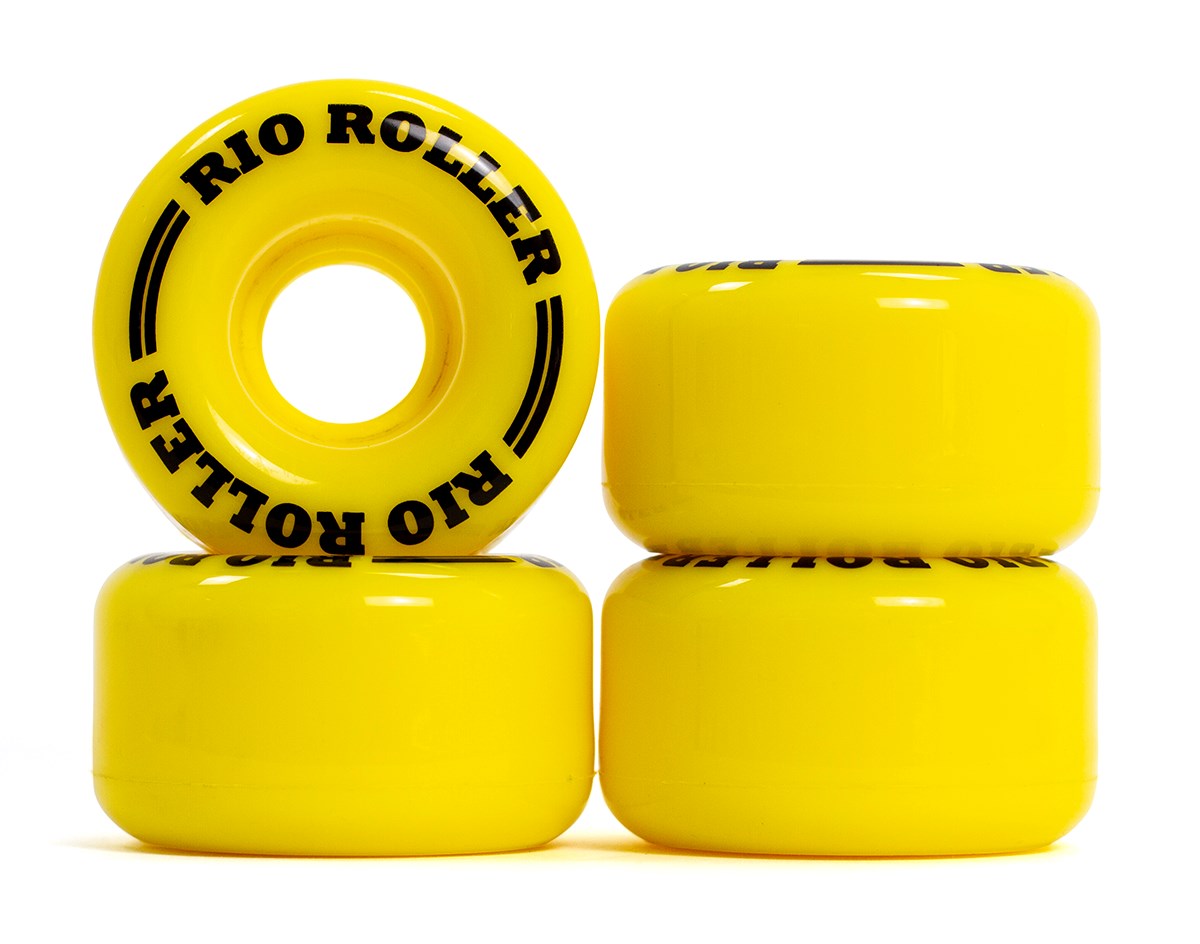 Rio Roller Coaster Yellow Roller Skate Wheels 62mm - Set of 4