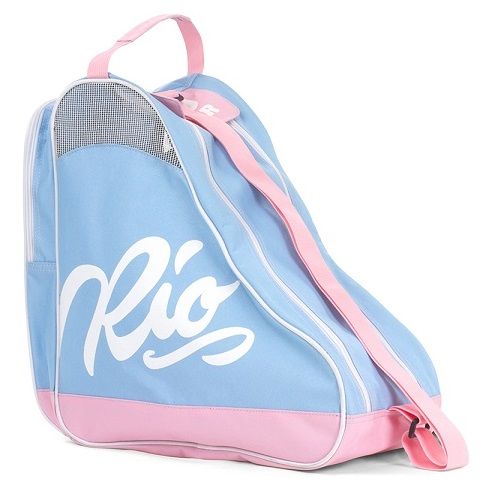 SFR Sac Pour Patins à Glace Et à Roulettes – Gris/Rose – Revêtement Doux – Transport Facile