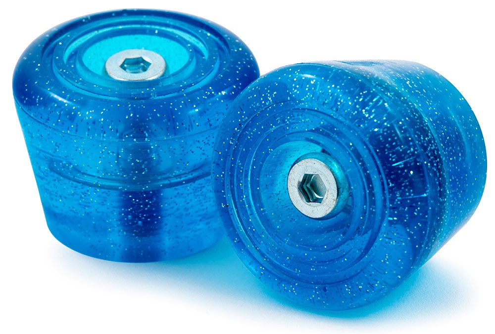 Rio Roller Toe Stops 2 Pack - Blue Glitter