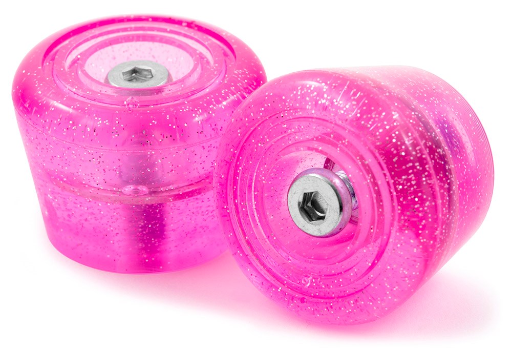 Rio Roller Toe Stops 2 Pack - Pink Glitter