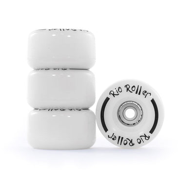 Roues de patins à roulettes lumineuses blanches Rio Roller 58 mm - Lot de 4