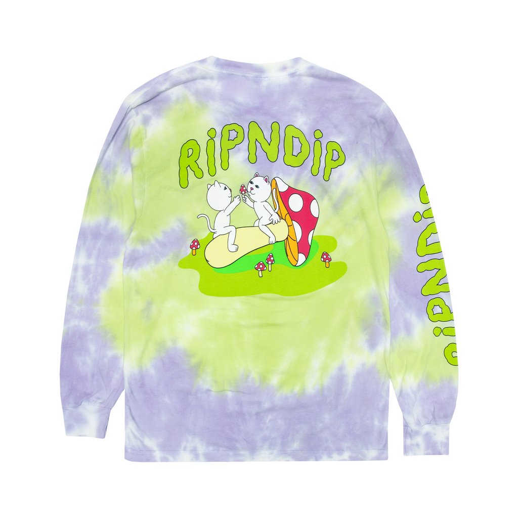 RIPNDIP Sharing Is Caring Long Sleeve T - Neon/Lavender Dye