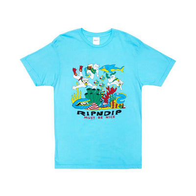 RIPNDIP T-shirt sous la mer - Bleu bébé