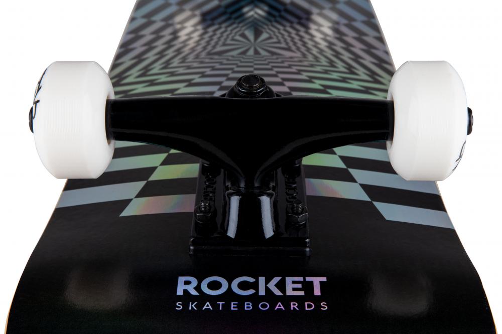Rocket Prism Foil Silver Skateboard - 7.75"