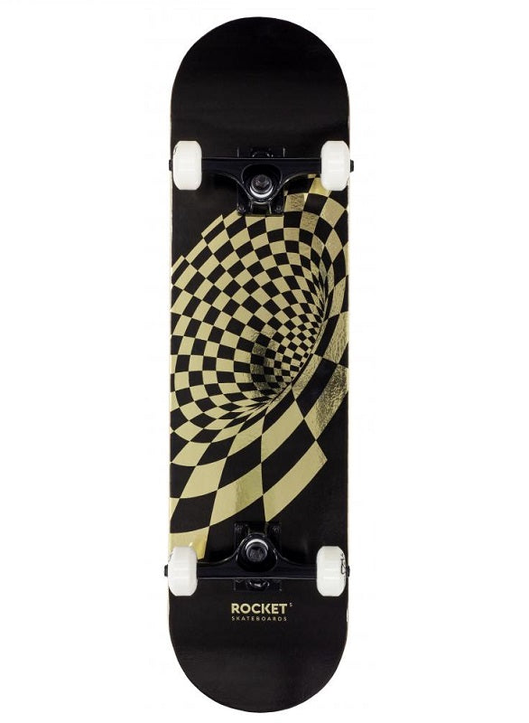 Rocket Vortex Foil Gold Skateboard - 8.0"