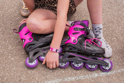 Rollerblade Fury Adjustable Kids Skates - Black/Pink