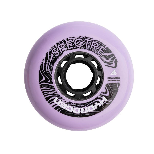 Rollerblade Hydrogen Spectre Inline Skate Wheels Lilac 80mm 85a - Set of 4