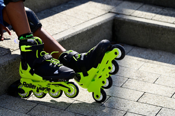 Rollerblade Microblade Adjustable Kids Skates - Black/Neon Yellow