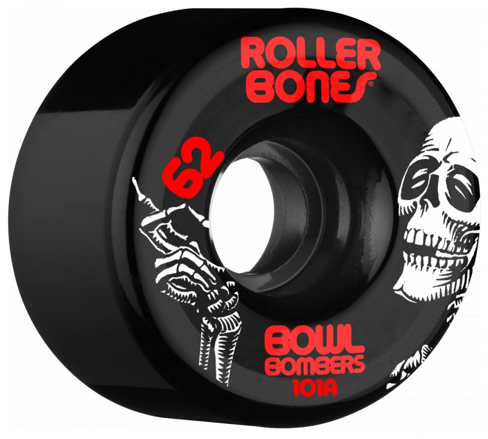 Ruedas Rollerbones Bowl Bomber Negras 62mm 101a - Juego de 8