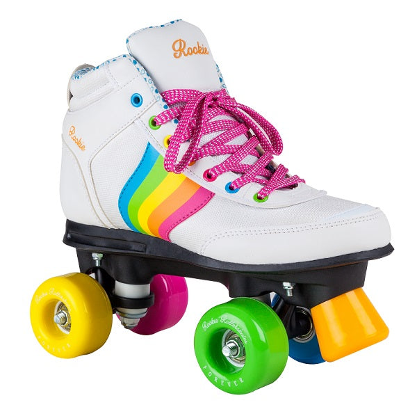 Rookie Forever Rainbow Quad Roller Skates - White