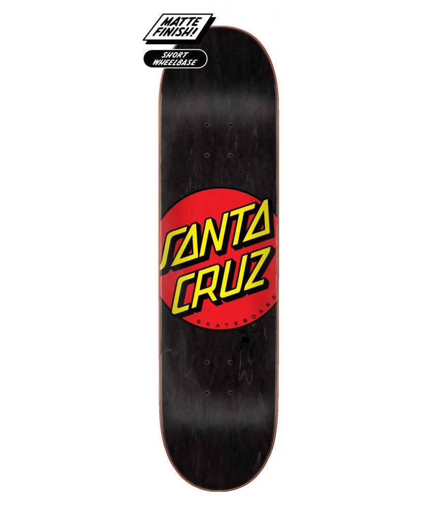 Santa Cruz Classic Dot Black Skateboard Deck - 8.25"