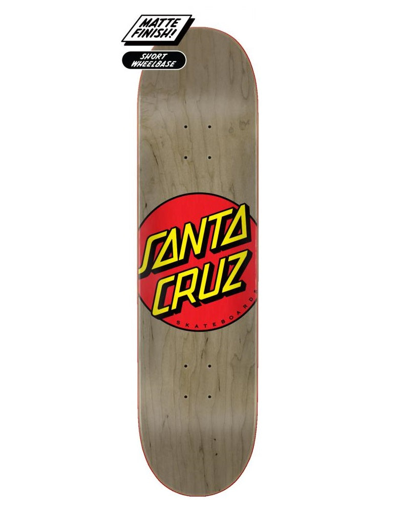 Santa Cruz Classic Dot Grey Skateboard Deck - 8.38"