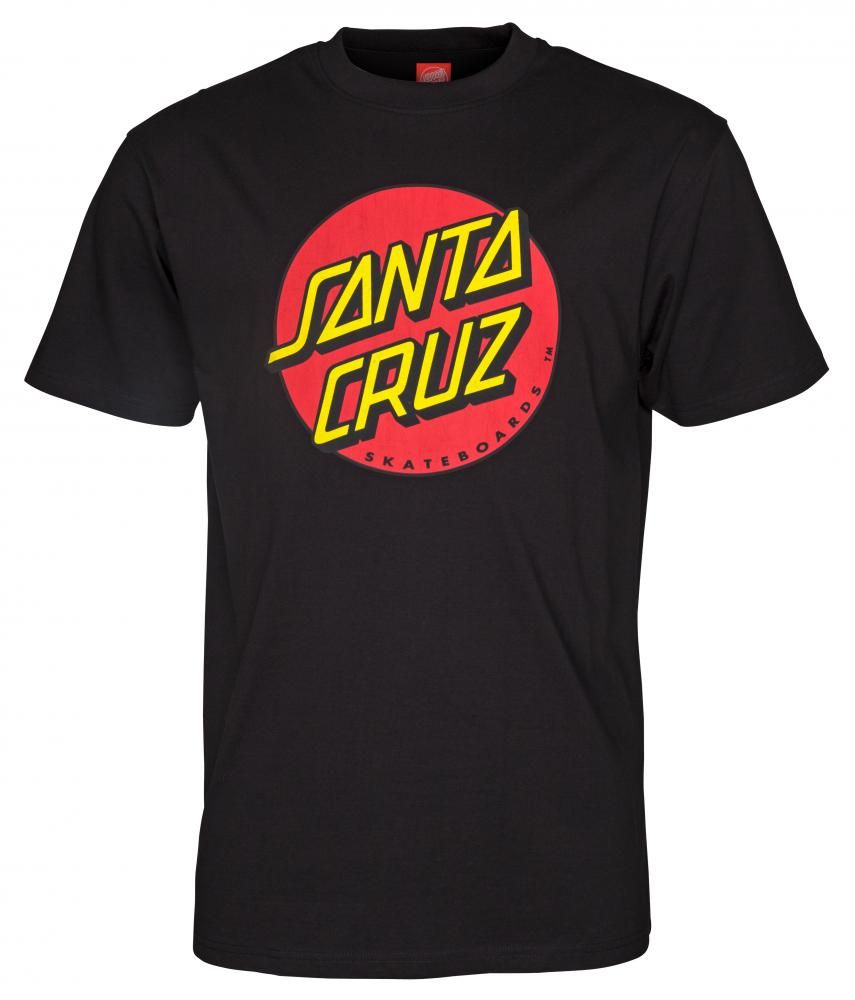 T-shirt classique à pois Santa Cruz - Noir