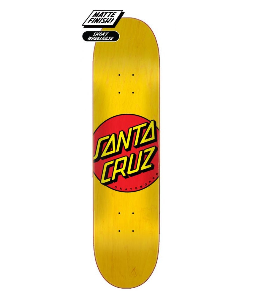 Santa Cruz Classic Dot Yellow Skateboard Deck - 7.75"