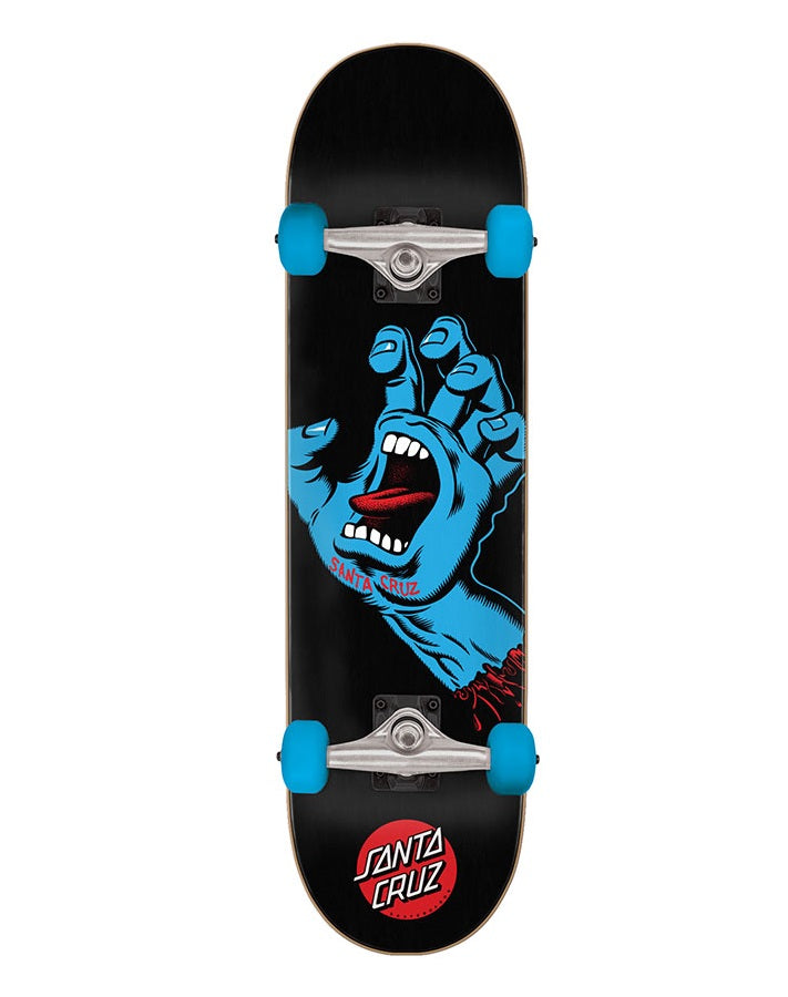 Santa Cruz Screaming Hand Black Skateboard - 8.0"