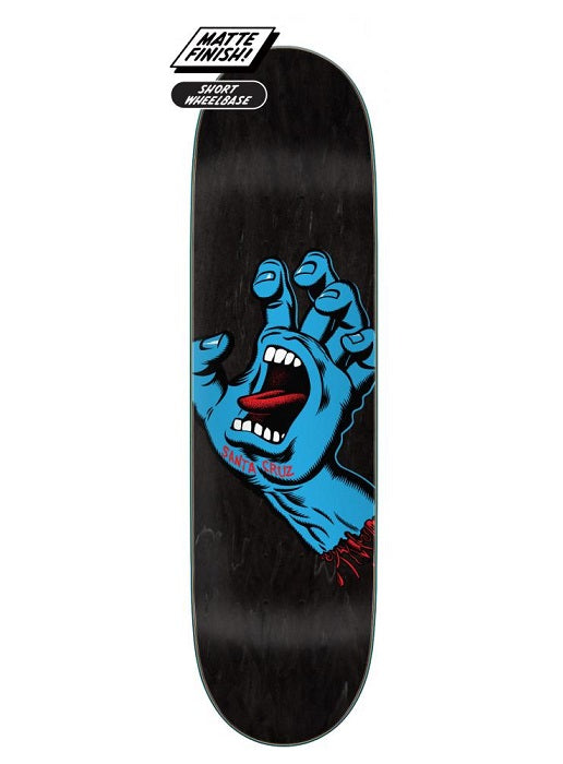 Santa Cruz Screaming Hand Black Skateboard Deck - 8.60"