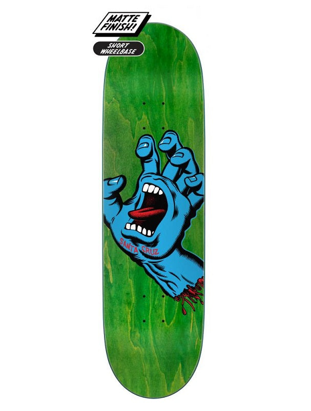 Santa Cruz Screaming Hand Green Skateboard Deck - 8.80"