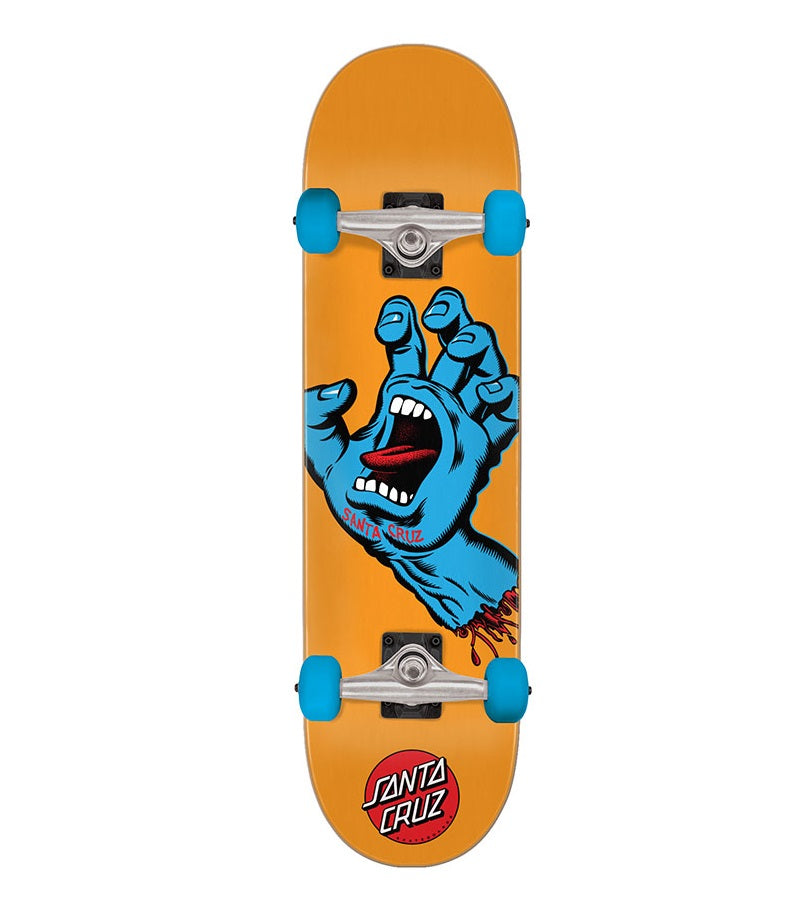 Santa Cruz Screaming Hand Orange Skateboard - 7.8"