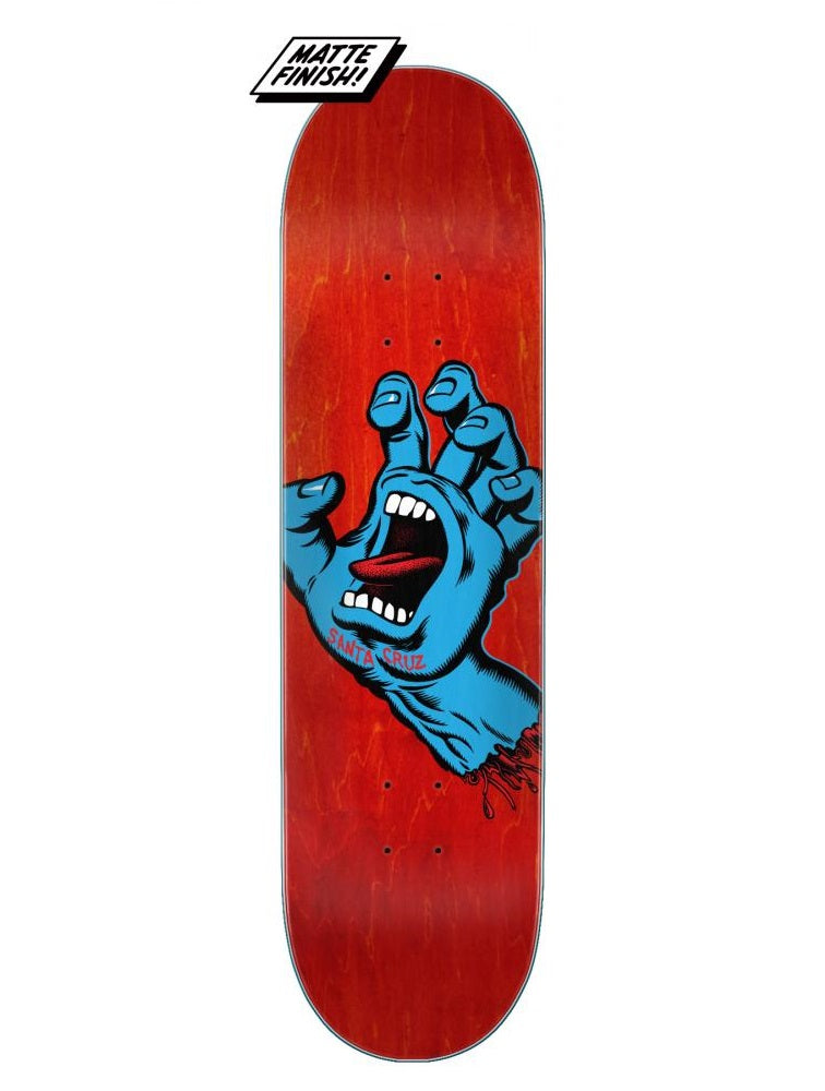 Santa Cruz Screaming Hand Red Skateboard Deck - 8.0"