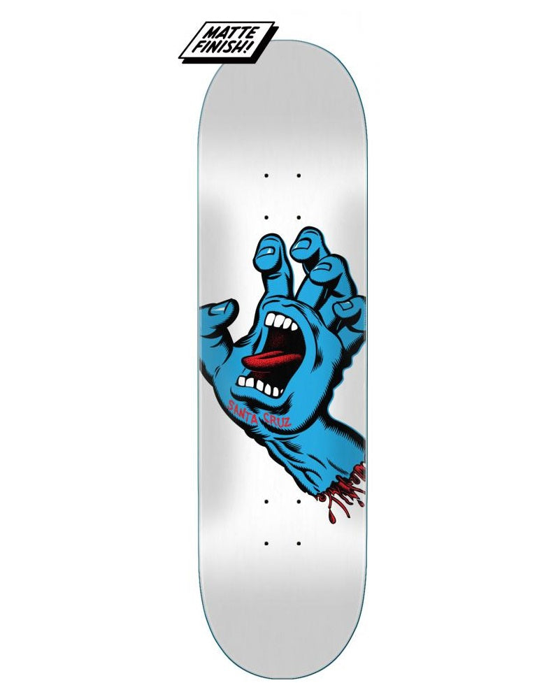 Santa Cruz Screaming Hand White Skateboard Deck - 8.25"