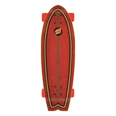 Santa Cruzer Flame Dot Shark Cruiser Skateboard - 27.7"